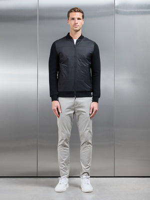 Hybrid Bomber Jacket in Black
