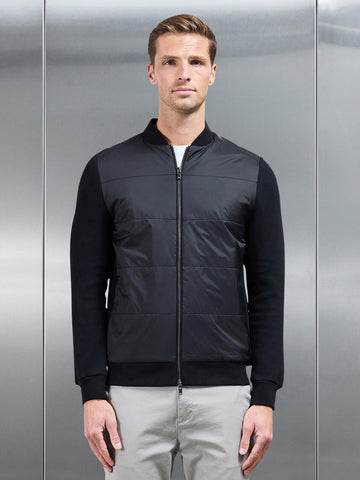 Hybrid Bomber Jacket in Black