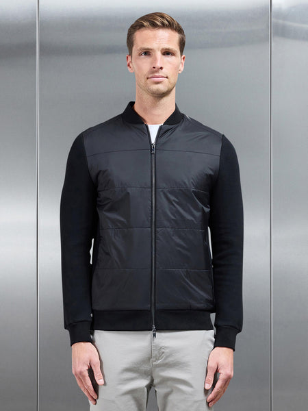 Hybrid Bomber Jacket in Black