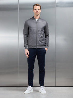 Hybrid Bomber Jacket in Grey