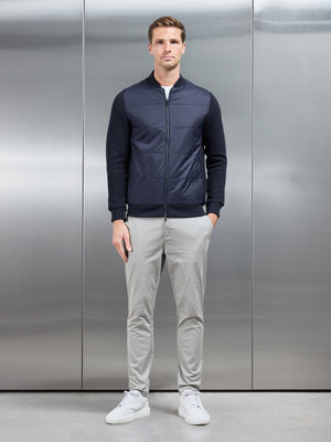 Hybrid Bomber Jacket in Navy
