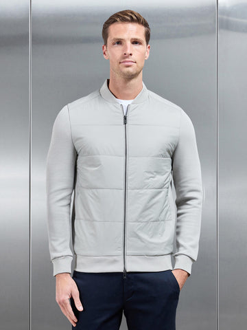 Hybrid Bomber Jacket in Stone