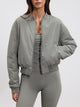 Womens Reversible Bomber Jacket in Black Sage