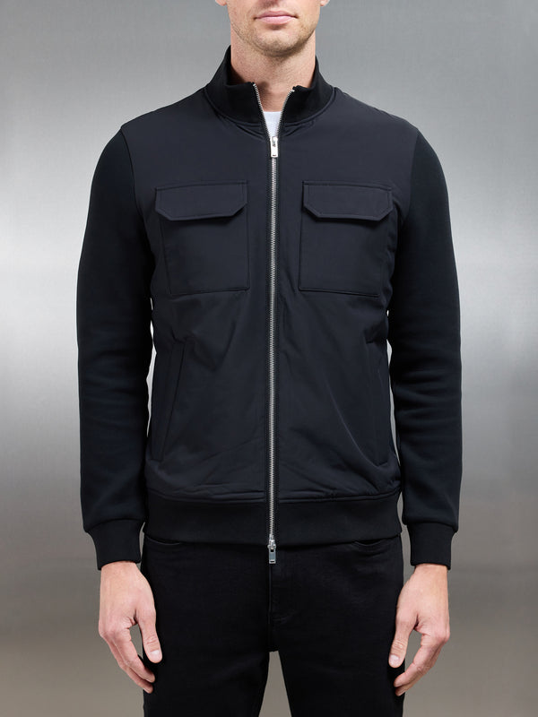 Hybrid Cargo Jacket in Black