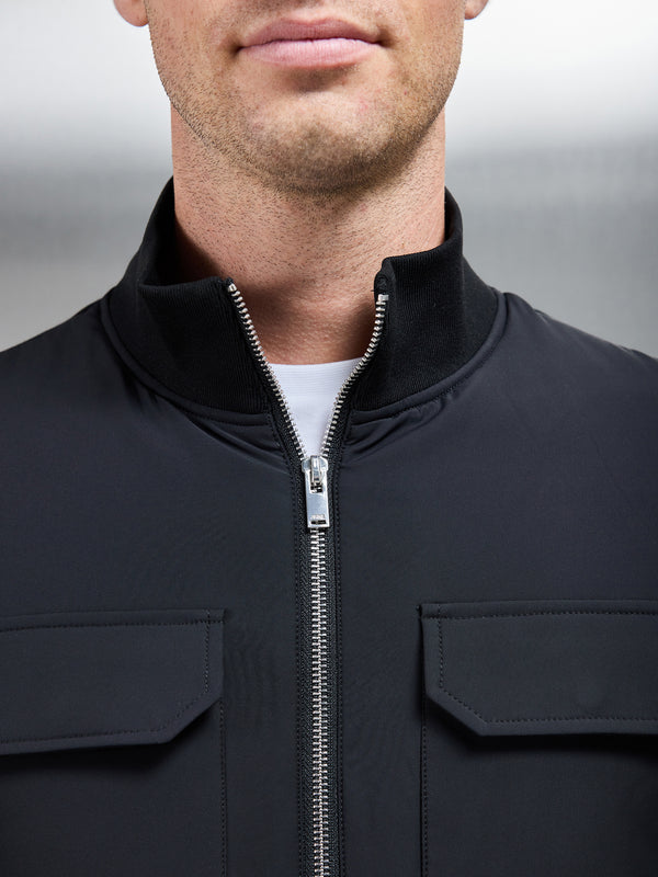 Hybrid Cargo Jacket in Black