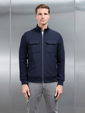Hybrid Cargo Jacket in Navy