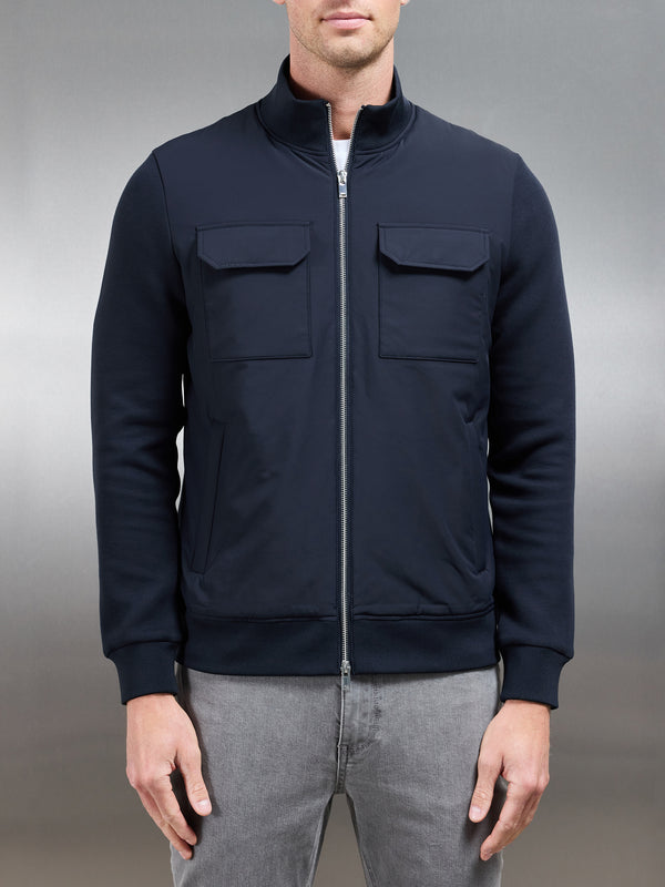 Hybrid Cargo Jacket in Navy