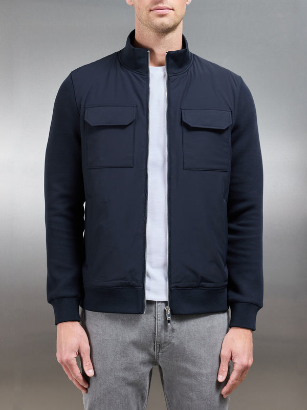 Hybrid Cargo Jacket in Navy