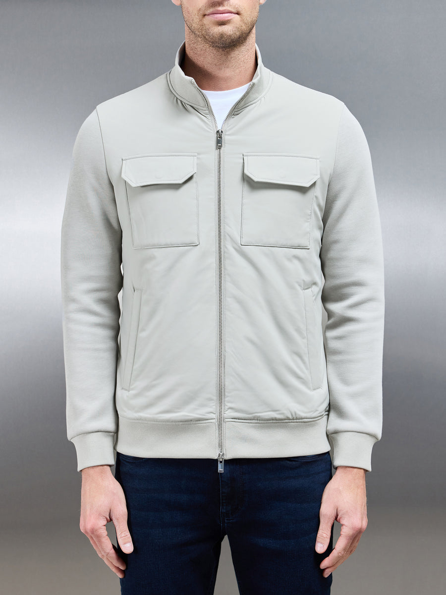 Hybrid Cargo Jacket in Stone