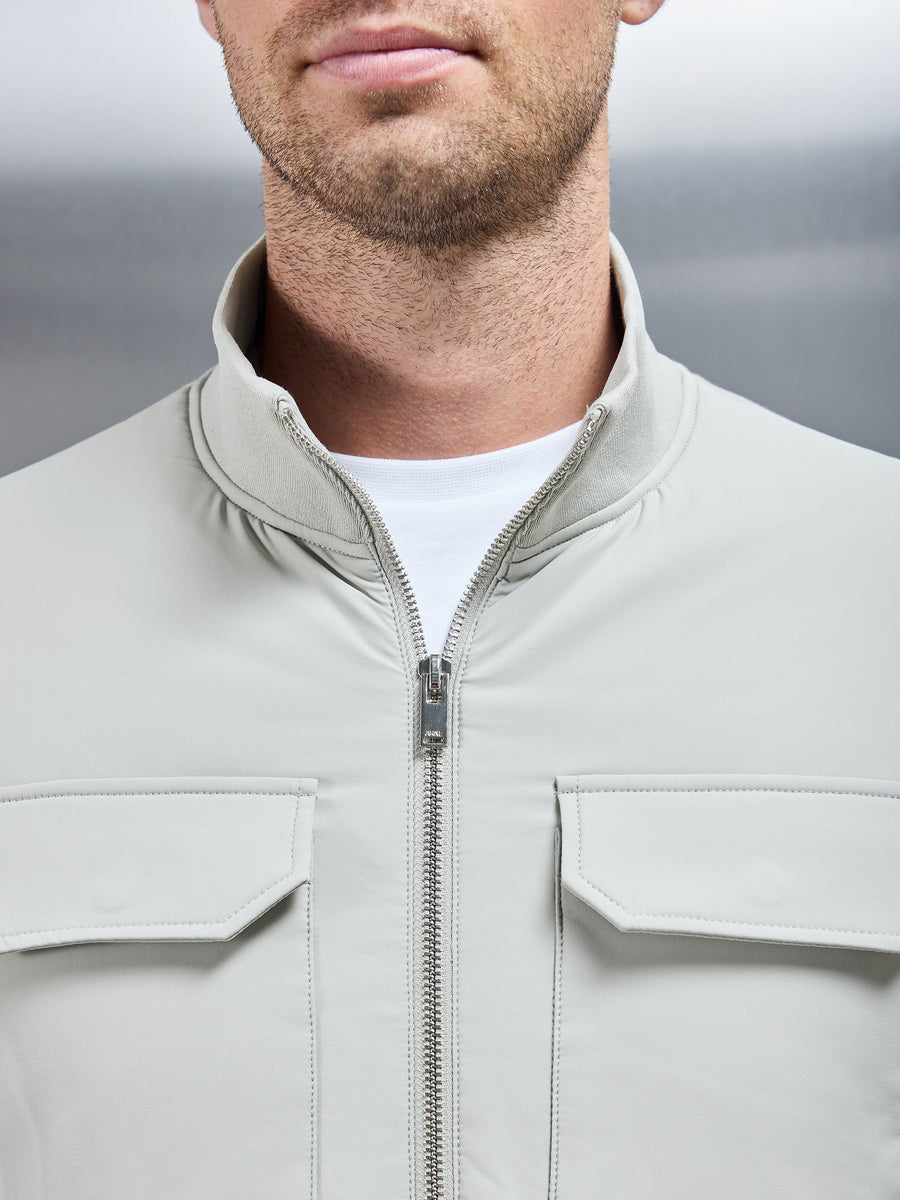 Hybrid Cargo Jacket in Stone