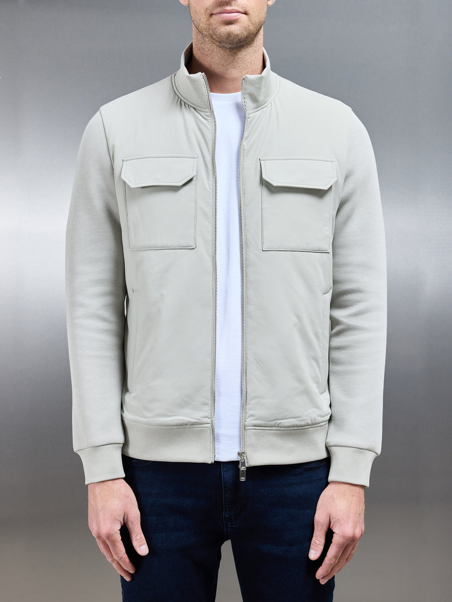 Hybrid Cargo Jacket in Stone