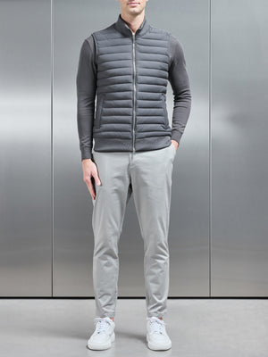 Hybrid Quilted Gilet in Grey