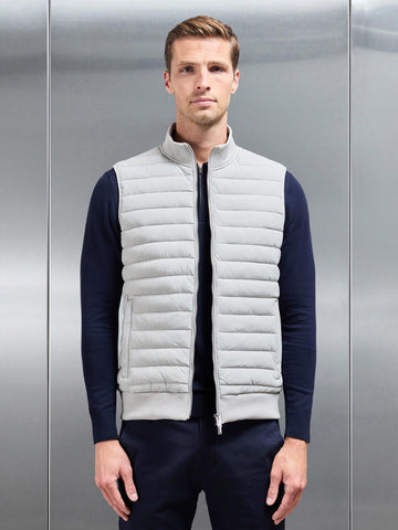 Hybrid Quilted Gilet in Stone