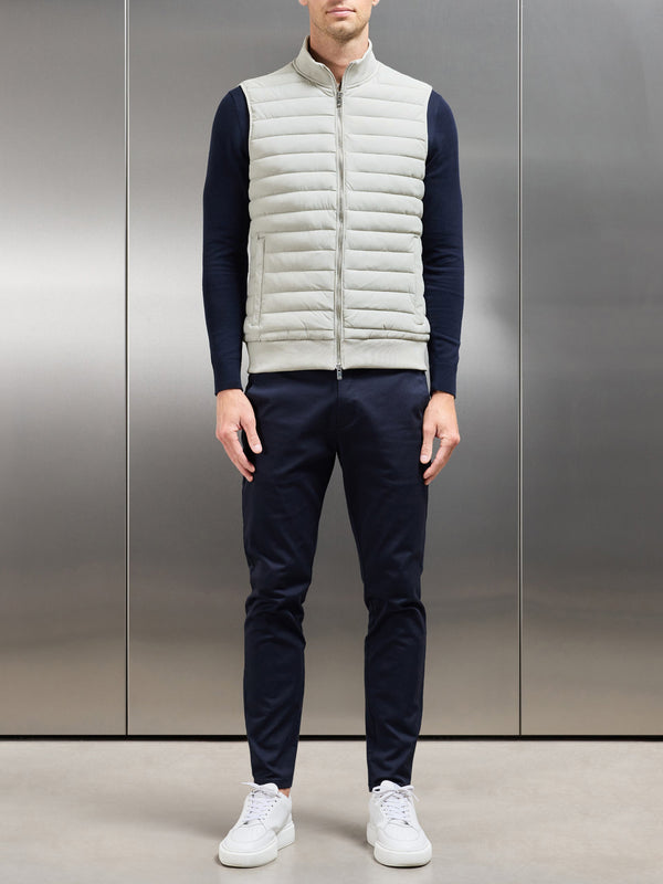 Hybrid Quilted Gilet in Stone