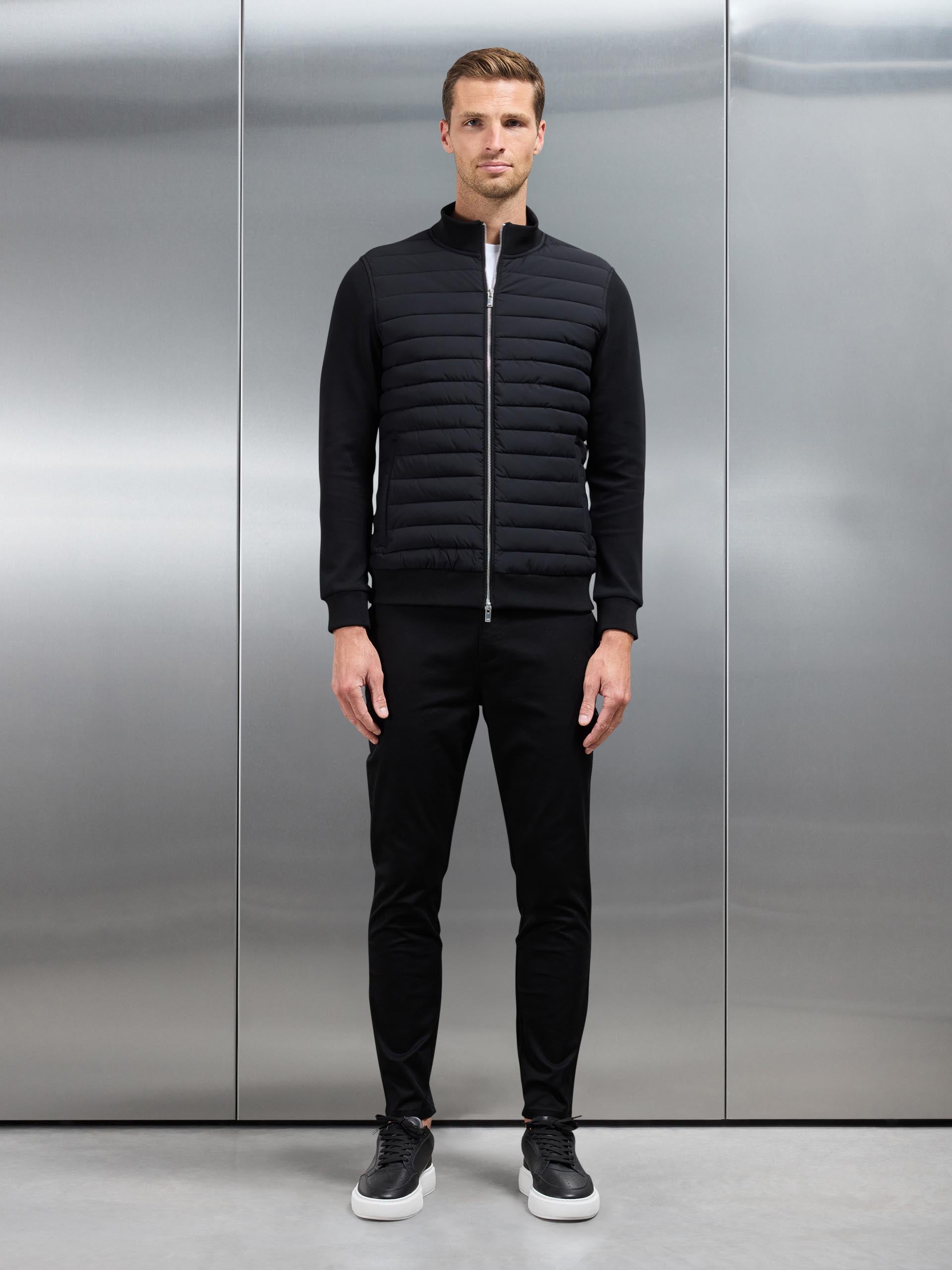 Hybrid Quilted Jacket in Black