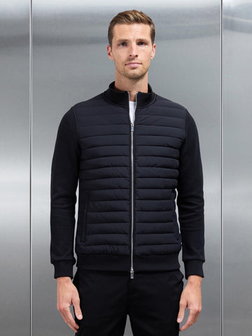 Hybrid Quilted Jacket in Black
