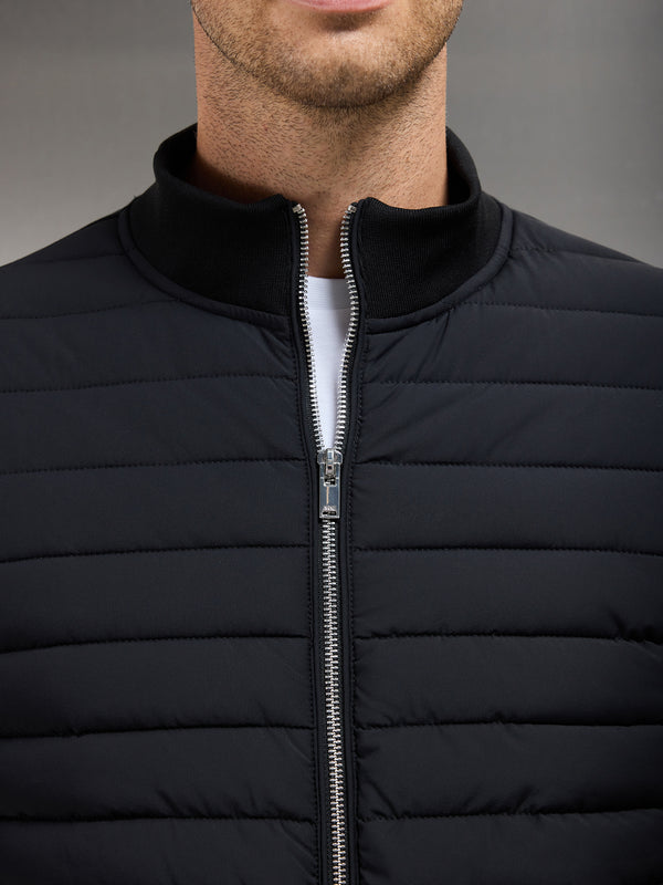 Hybrid Quilted Jacket in Black