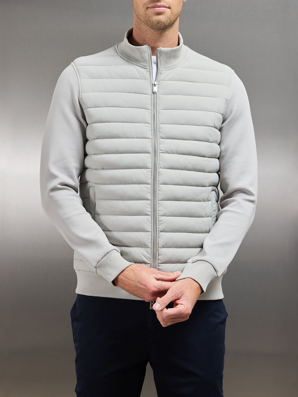 Hybrid Quilted Jacket in Stone