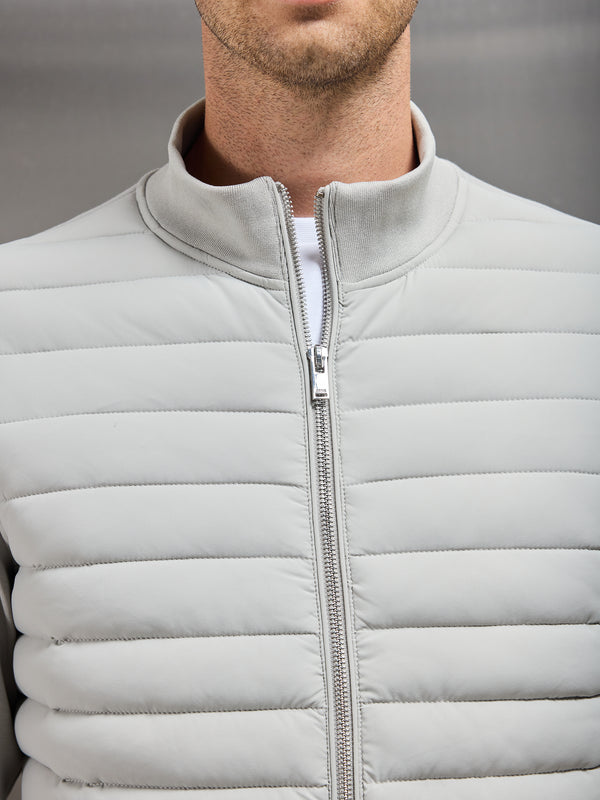 Hybrid Quilted Jacket in Stone