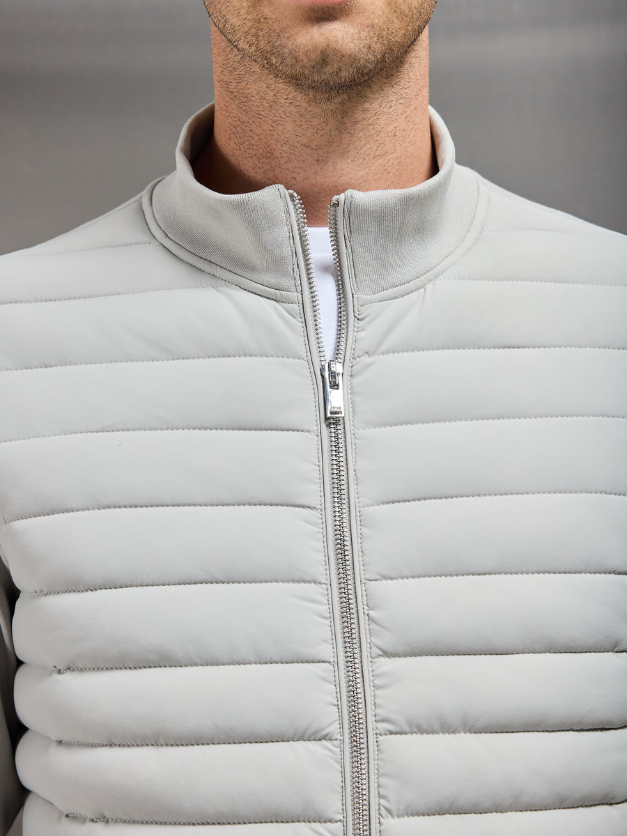 Hybrid Quilted Jacket in Stone