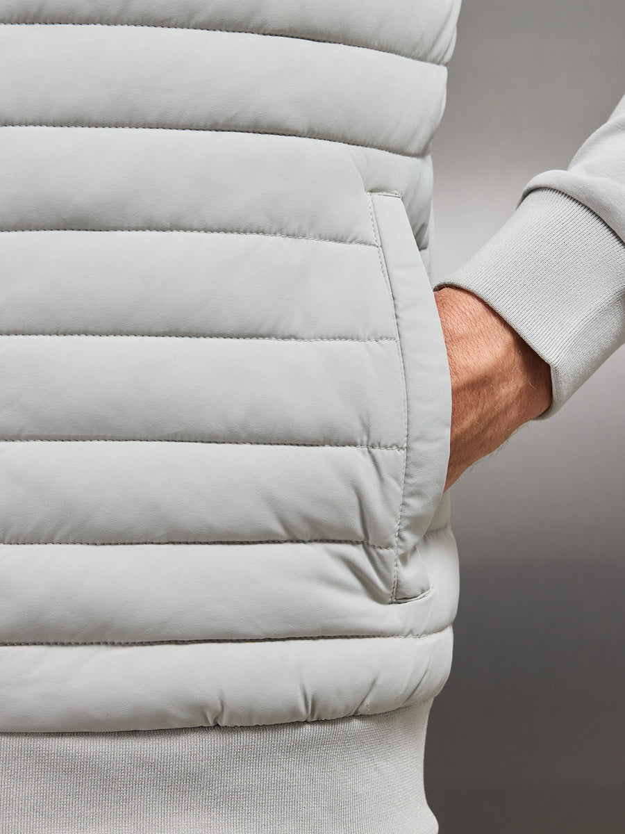 Hybrid Quilted Jacket in Stone