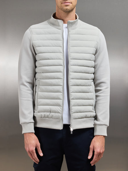 Hybrid Quilted Jacket in Stone