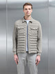 Hybrid Quilted Overshirt in Taupe