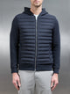 Hybrid Quilted Windbreaker in Navy