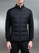 Hybrid Technical Puffer Jacket in Black