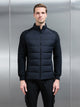Hybrid Technical Puffer Jacket in Black