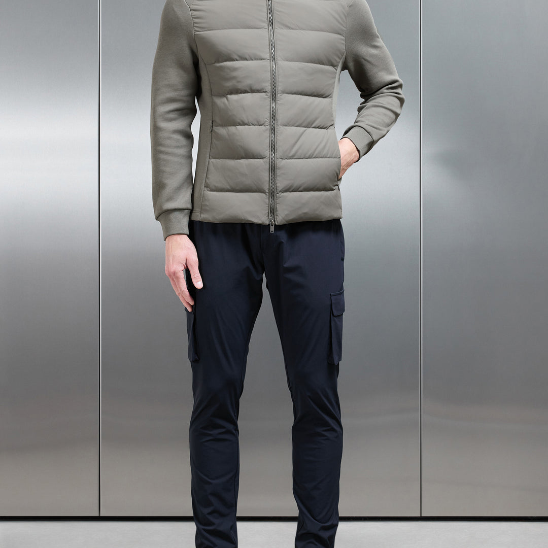 Hybrid Technical Puffer Jacket in Olive