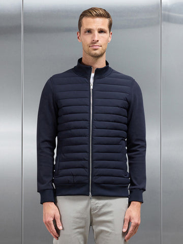 Hybrid Quilted Jacket in Navy