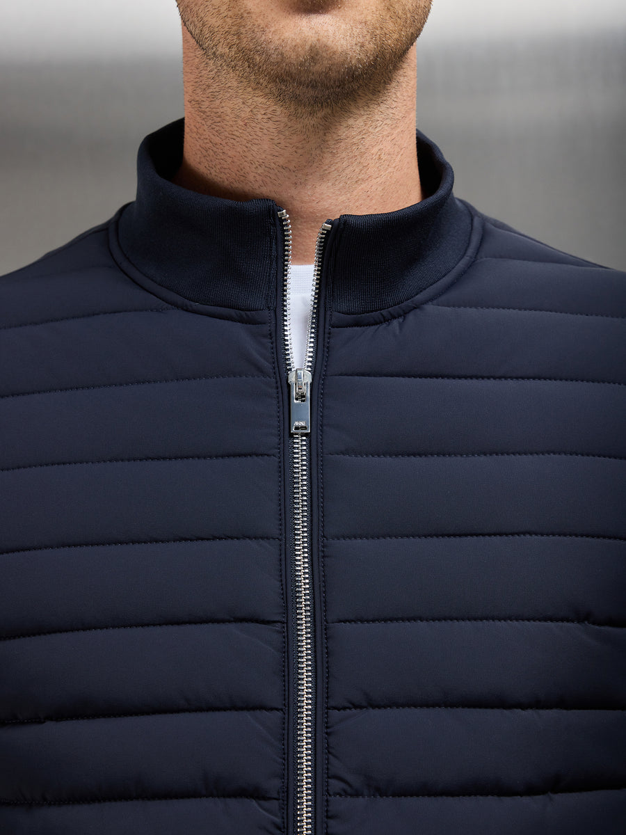 Hybrid Quilted Jacket in Navy