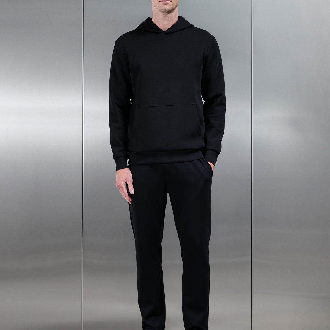 Interlock Jersey Essential Hoodie in Black