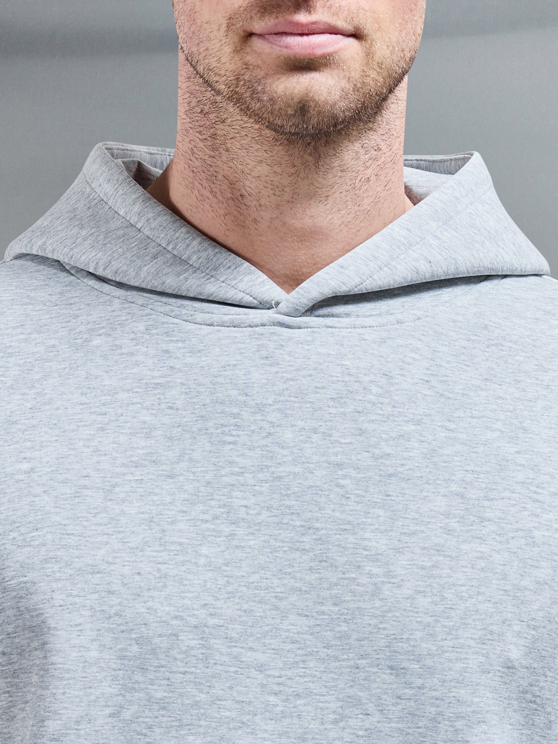 Interlock Jersey Essential Hoodie in Marl Grey