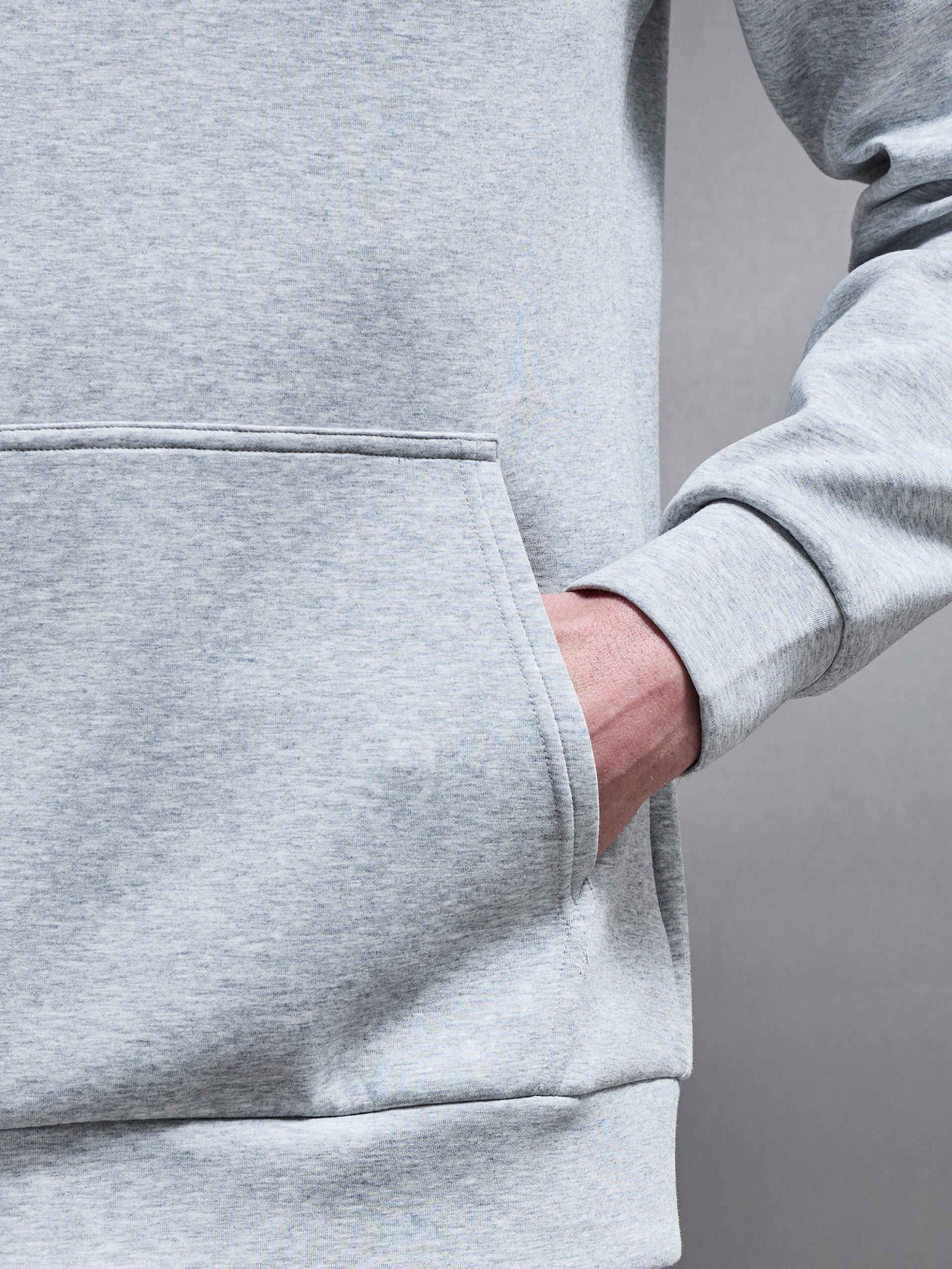 Interlock Jersey Essential Hoodie in Marl Grey