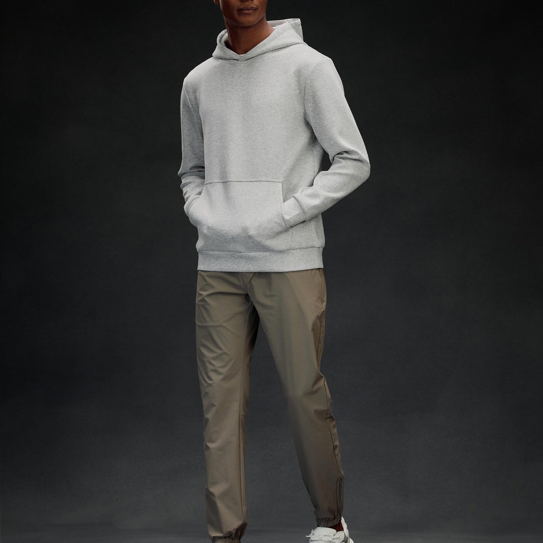 Interlock Jersey Essential Hoodie in Marl Grey