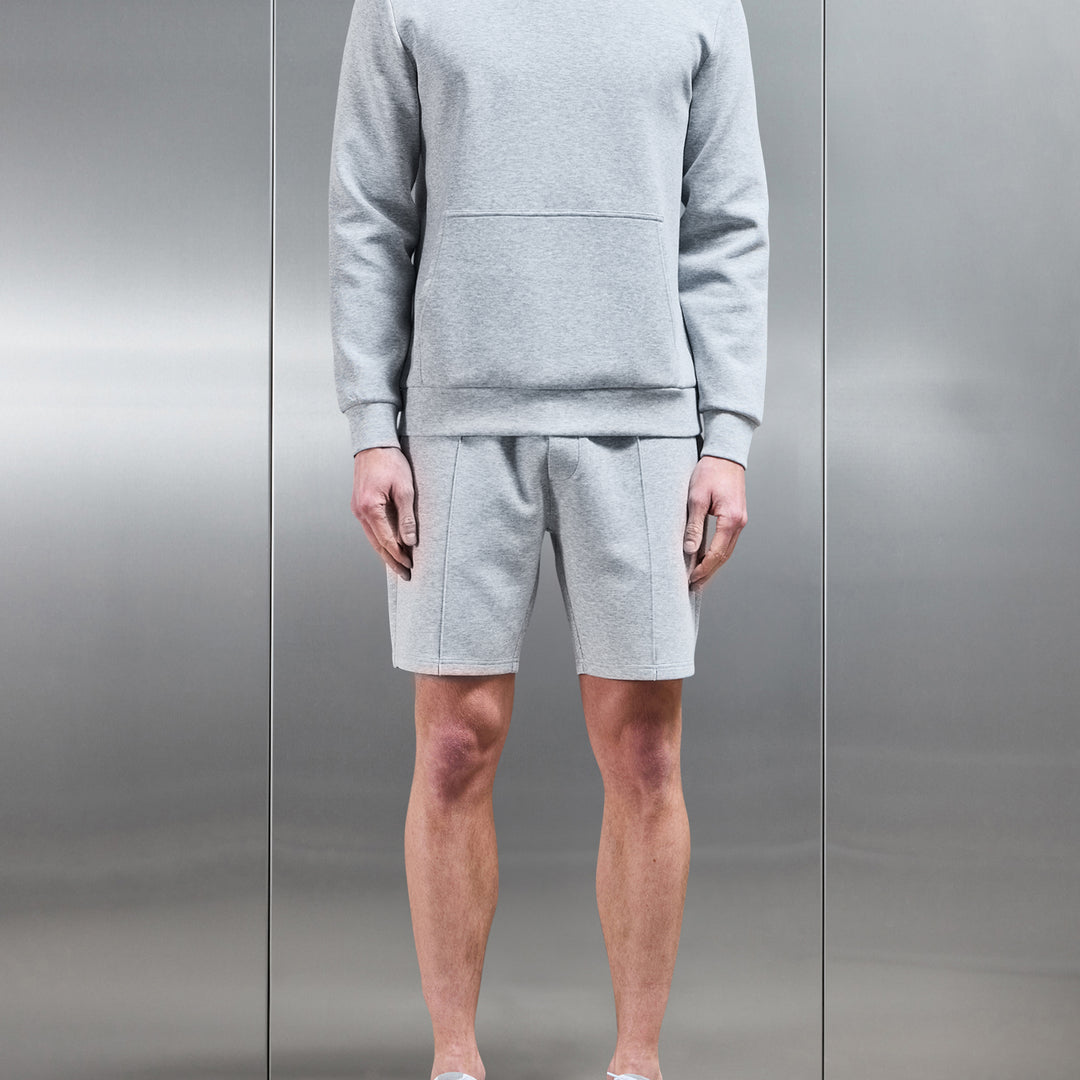 Interlock Jersey Essential Hoodie in Marl Grey