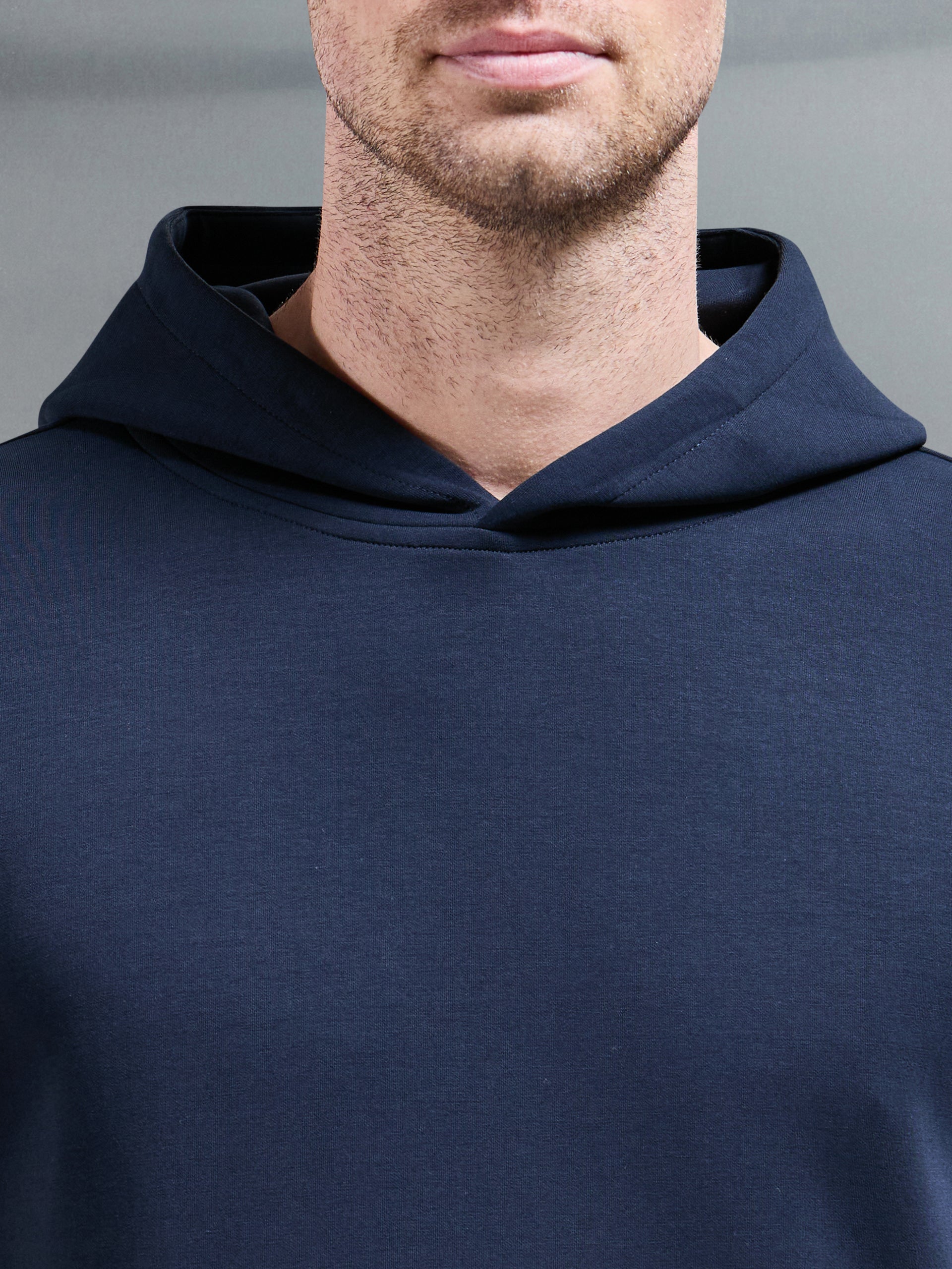 Interlock Jersey Essential Hoodie in Navy