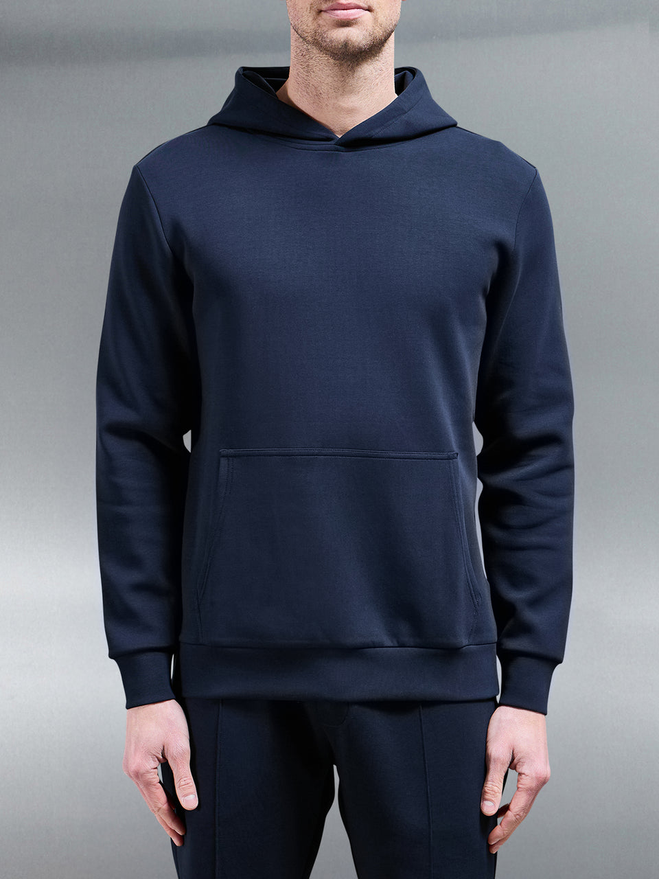 Interlock Jersey Essential Hoodie in Navy