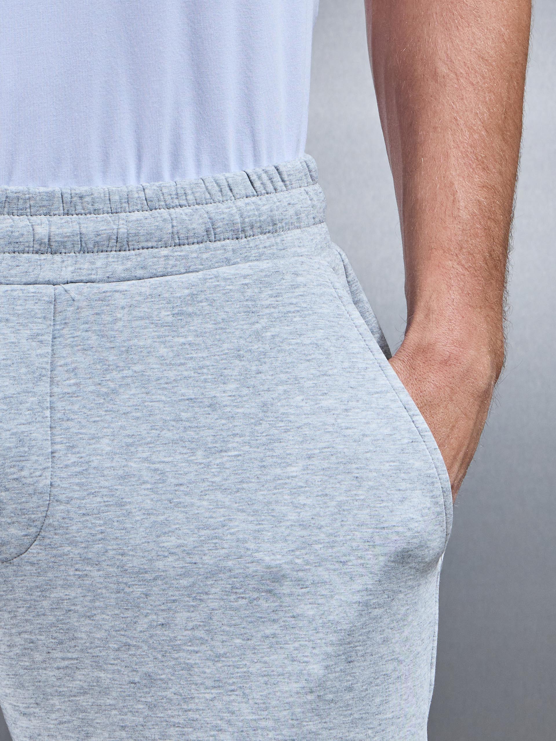 Interlock Jersey Essential Jogger in Marl Grey
