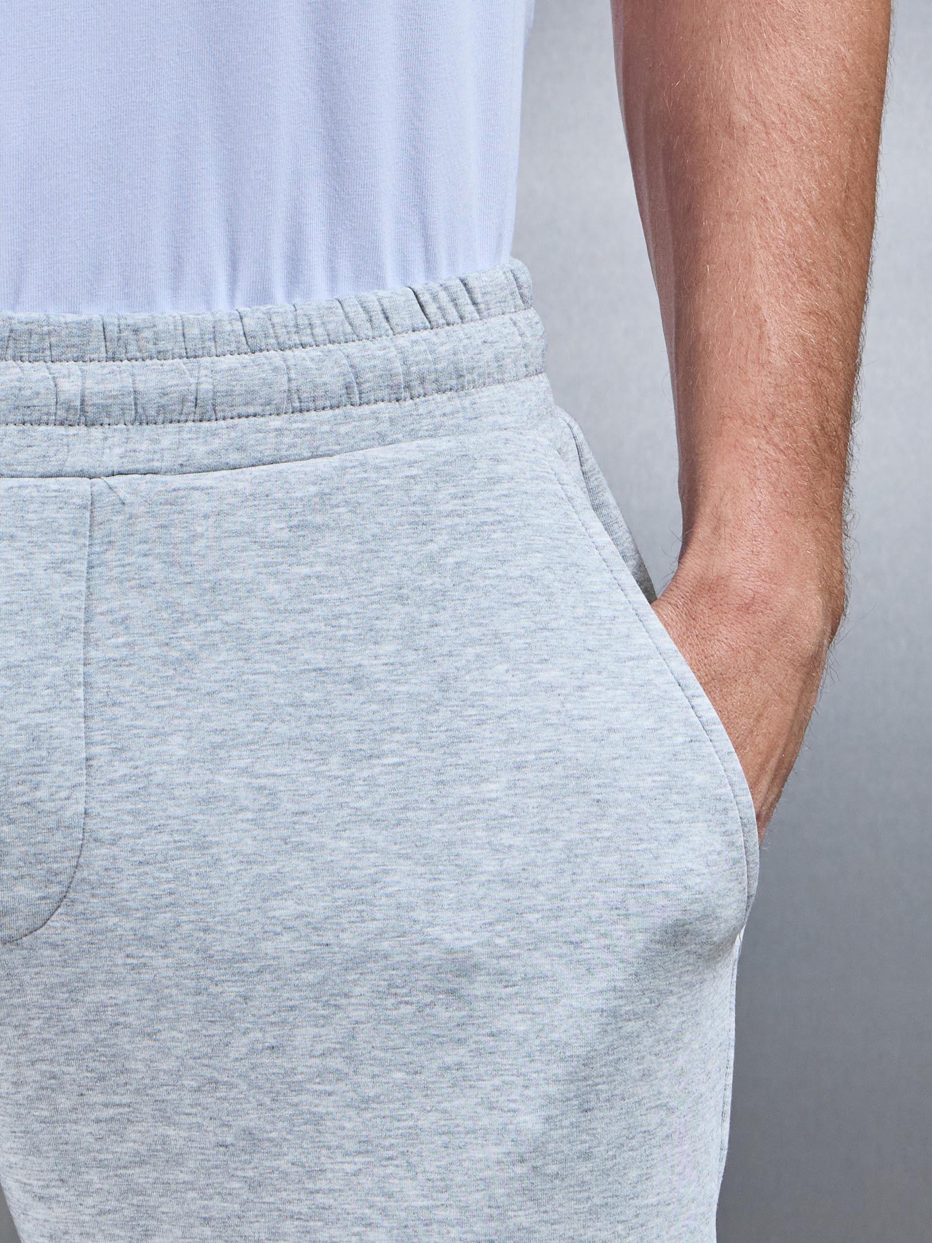 Interlock Jersey Essential Jogger in Marl Grey