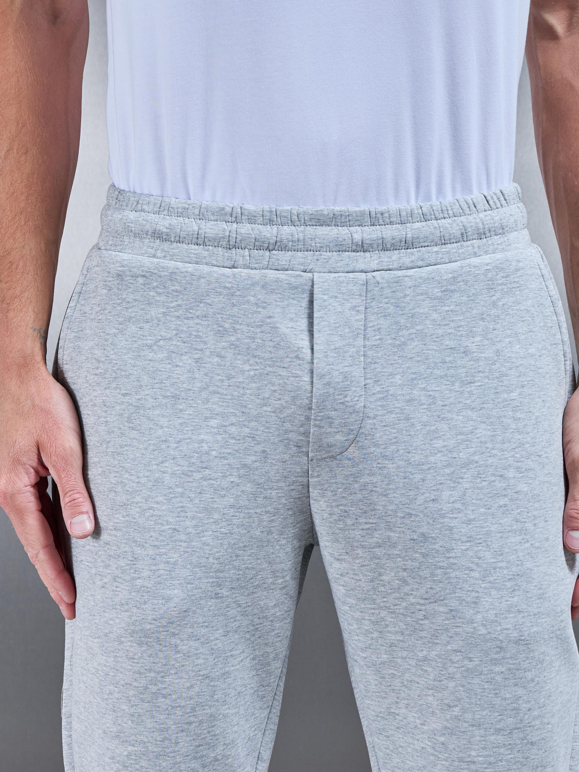 Interlock Jersey Essential Jogger in Marl Grey