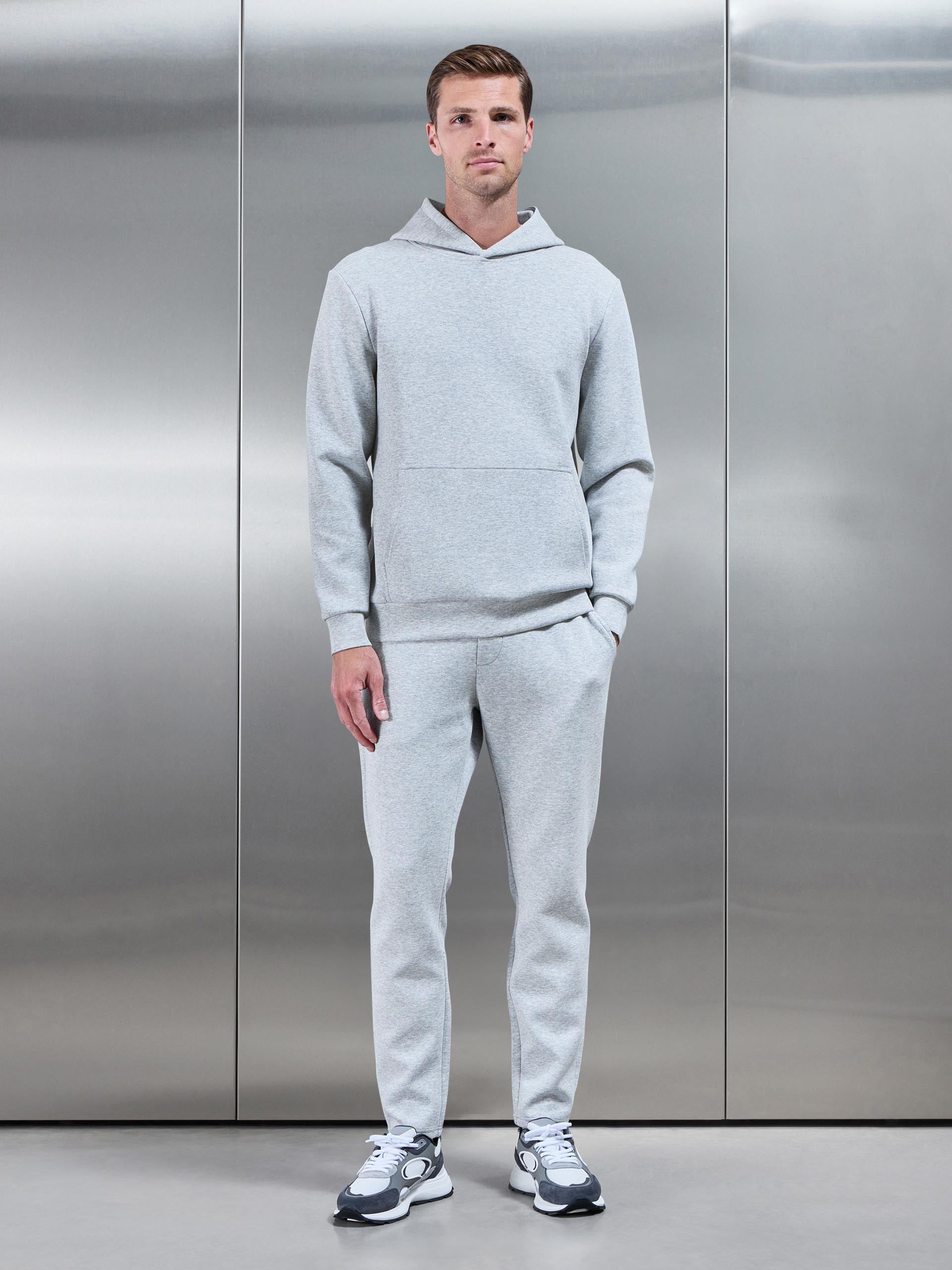 Interlock Jersey Essential Jogger in Marl Grey