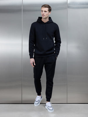 Interlock Jersey Hoodie in Black