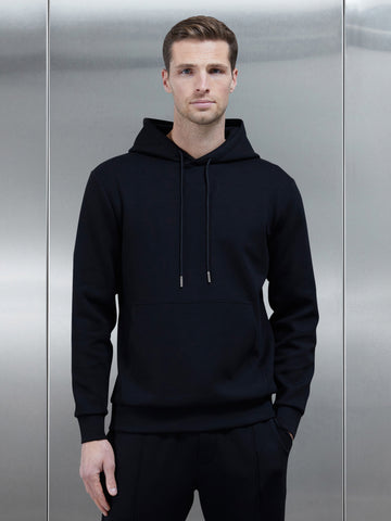Interlock Jersey Hoodie in Black