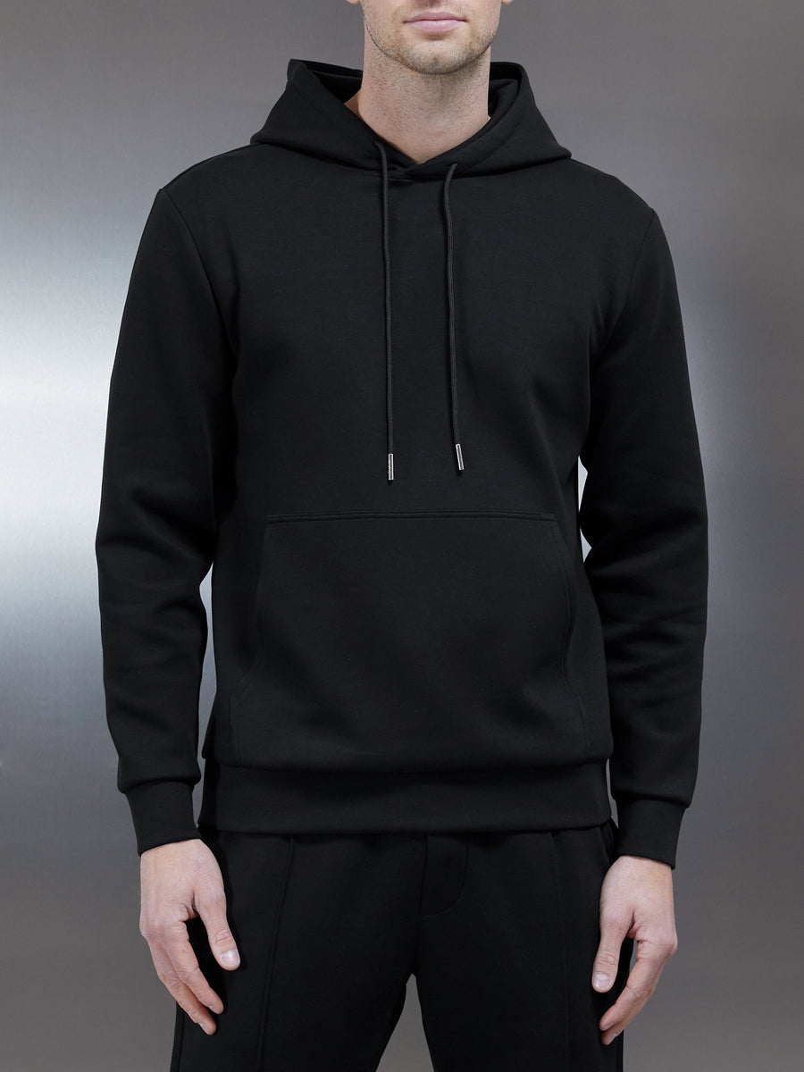 Interlock Jersey Hoodie in Black