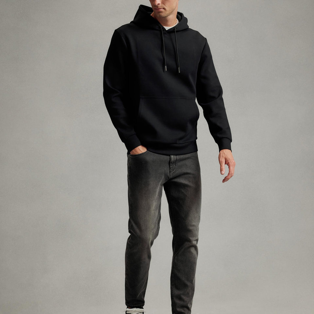 Interlock Jersey Essential Hoodie in Black