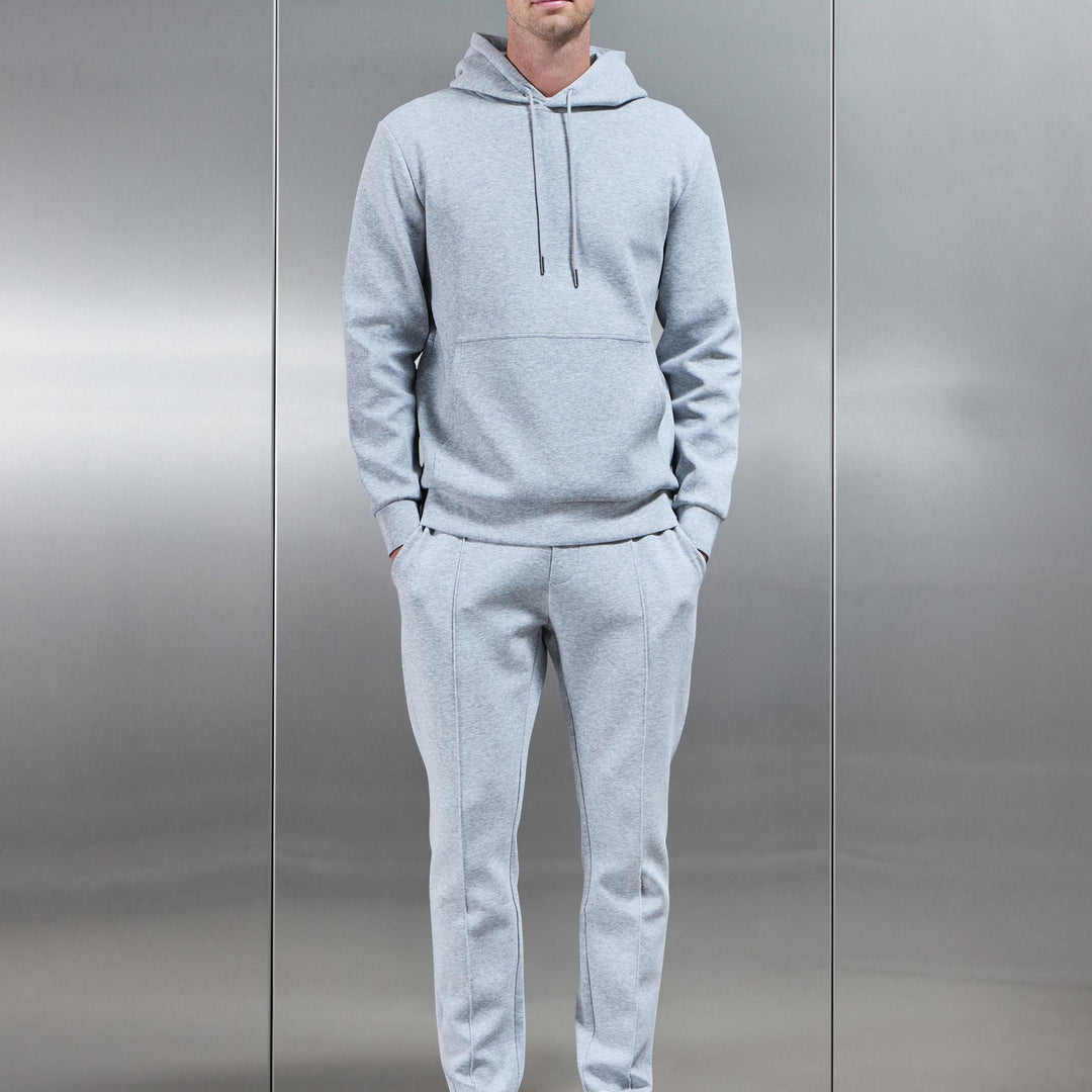 Interlock Jersey Hoodie in Marl Grey