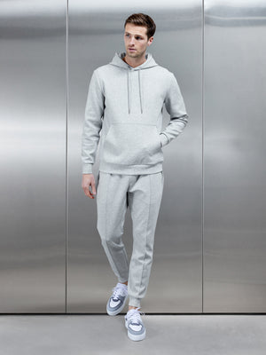 Interlock Jersey Hoodie in Marl Grey